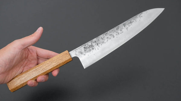 Hitohira Futana SLD Nashiji Gyuto 210mm Oak Handle Product vendor