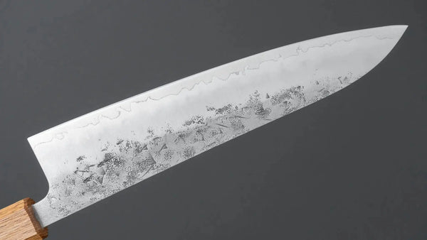 Hitohira Futana SLD Nashiji Gyuto 210mm Oak Handle Product vendor