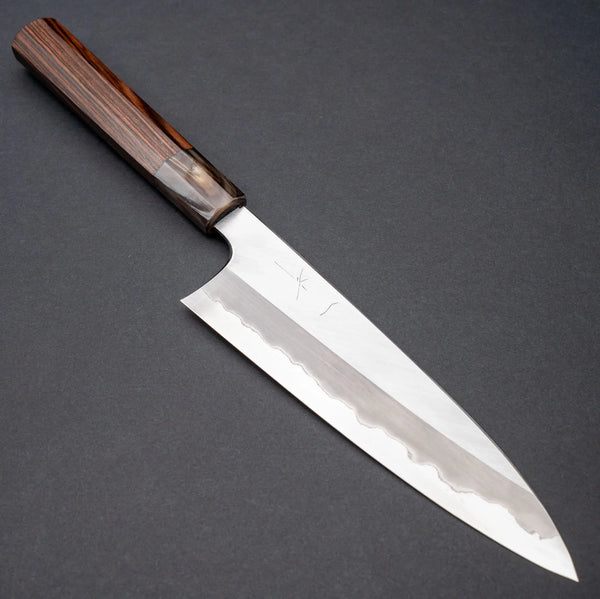 Hitohira Togashi Blue #1 Stainless Clad Migaki Gyuto 210mm Taihei Makassar Ebony Handle Product vendor