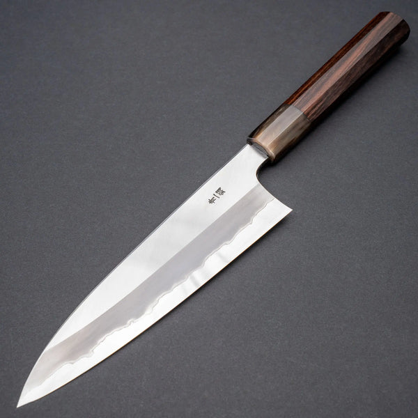 Hitohira Togashi Blue #1 Stainless Clad Migaki Gyuto 210mm Taihei Makassar Ebony Handle Product vendor
