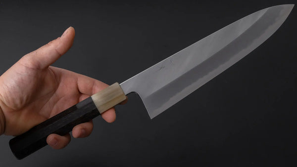 Hitohira Tanaka Kyuzo Blue #1 Migaki Gyuto 240mm Taihei Ebony Handle (Extra Height) Product vendor