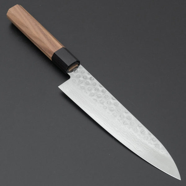 Hitohira HG Tsuchime Damascus Gyuto 180mm Walnut Handle Product vendor