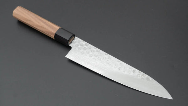 Hitohira HG Tsuchime Damascus Gyuto 180mm Walnut Handle Product vendor