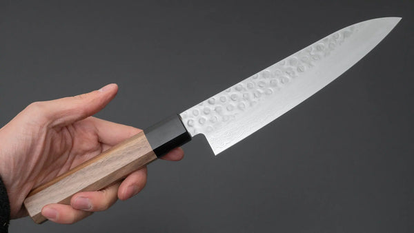 Hitohira HG Tsuchime Damascus Gyuto 180mm Walnut Handle Product vendor