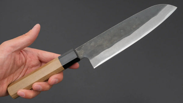 Hitohira Hizen Kurouchi Blue #1 Stainless Clad Santoku 165mm Ho Wood Handle Product vendor