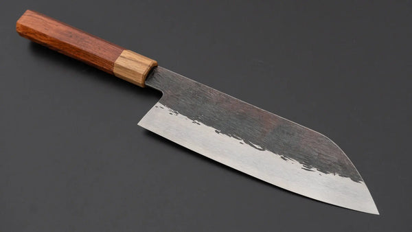 Isamitsu White #1 Stainless Clad Kurouchi Santoku 180mm Wood Handle Product vendor