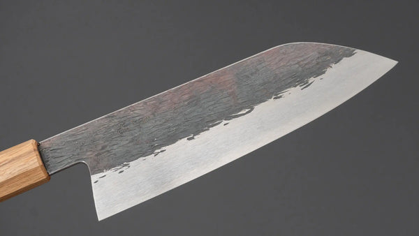 Isamitsu White #1 Stainless Clad Kurouchi Santoku 180mm Wood Handle Product vendor