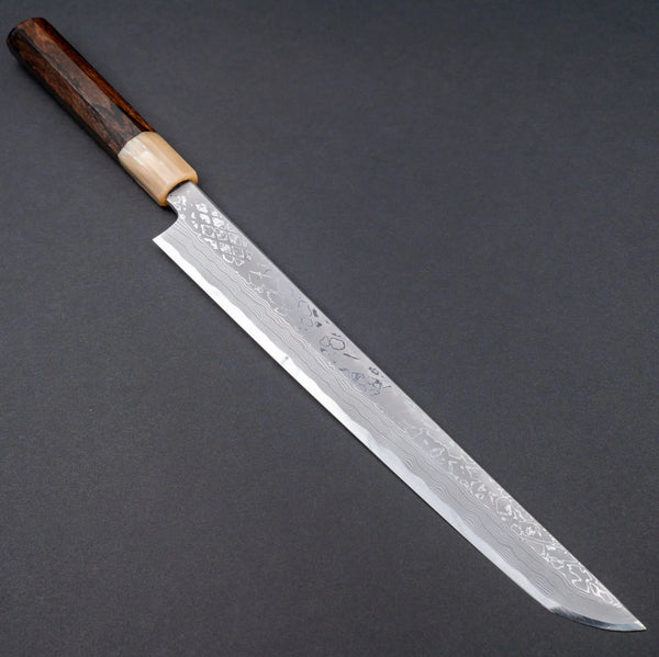 Hitohira Kikuchiyo Mosuke Kikko Blue #1 Yanagi Sakimaru 300mm Ziricote Handle (Saya) (Discounted) Product vendor