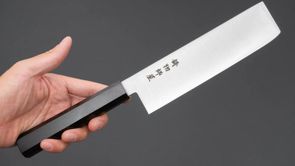 Hitohira Imojiya TH Stainless Nakiri 175mm Ebony Handle (Wa) Product vendor