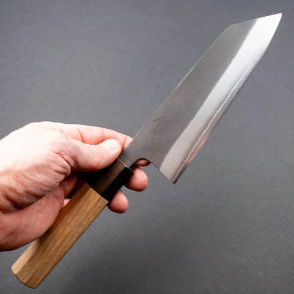 Hitohira Nihei White #2 Stainless Clad Kurouchi Bunka 165mm Chestnut Handle Product vendor