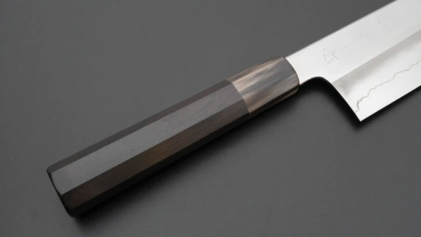 Hitohira Kikuchiyo Rou Silver #3 Mirror Polished Nakiri Ebony Handle Product vendor