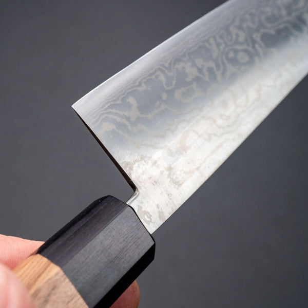 Hitohira Harima Forged Blue #2 Nickel Damascus Bunka Walnut Handle Product vendor