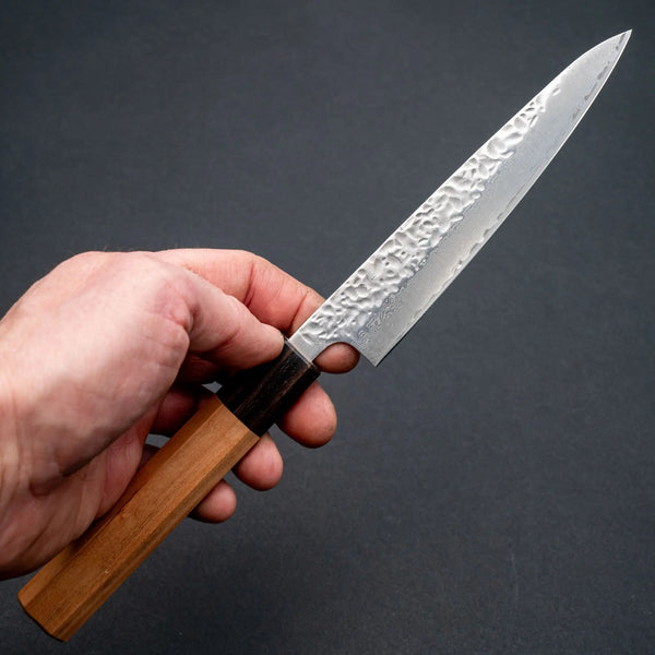 Hitohira Futana Stainless Tsuchime Damascus Petty 135mm Cherry Wood Handle Product vendor