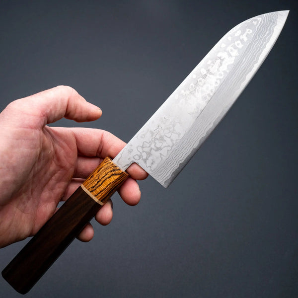 Hitohira NM V10 Damascus Santoku 170mm Ziricote Handle Product vendor