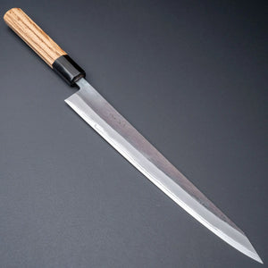 Hitohira TD Blue #2 Stainless Clad Kurouchi Sujihiki 270mm Zebrawood Handle Product vendor