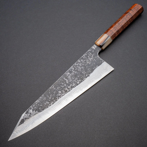 Cygnus Atratus Dama White 1 240mm K - tip Gyuto Riisgaard Snakewood Handle - Tetogi