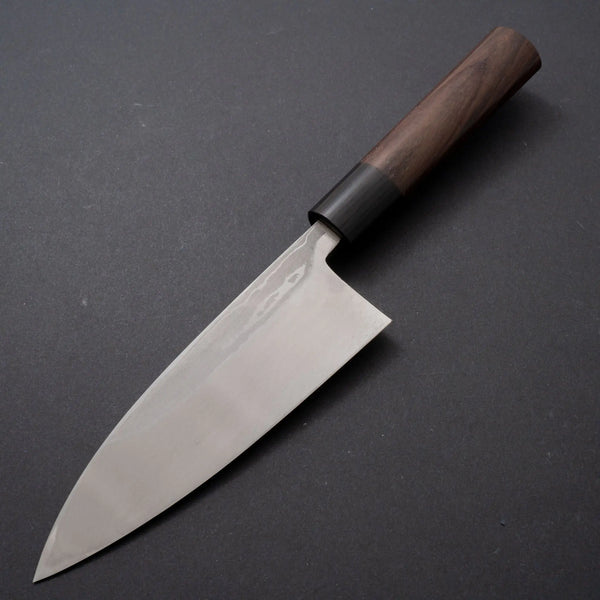 Hitohira Echizen Blue #2 Damascus Deba 150mm Wood Handle - Tetogi