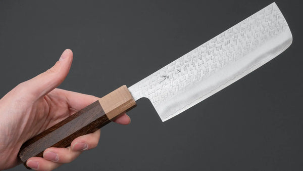 Hitohira Echizen SG2 Tsuchime Nakiri 165mm Tagayasan Handle - Tetogi