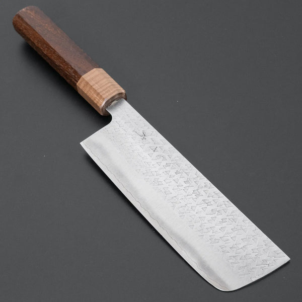 Hitohira Echizen SG2 Tsuchime Nakiri 165mm Tagayasan Handle - Tetogi