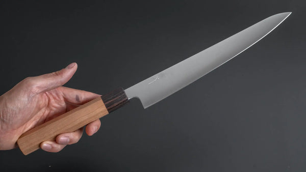Hitohira Futana S3 Migaki Sujihiki 240mm Cherry Wood Handle - Tetogi