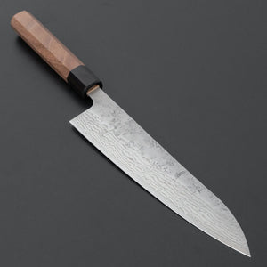 Hitohira Futana Swedish Stainless Nashiji Damascus Gyuto 210mm Walnut Handle - Tetogi