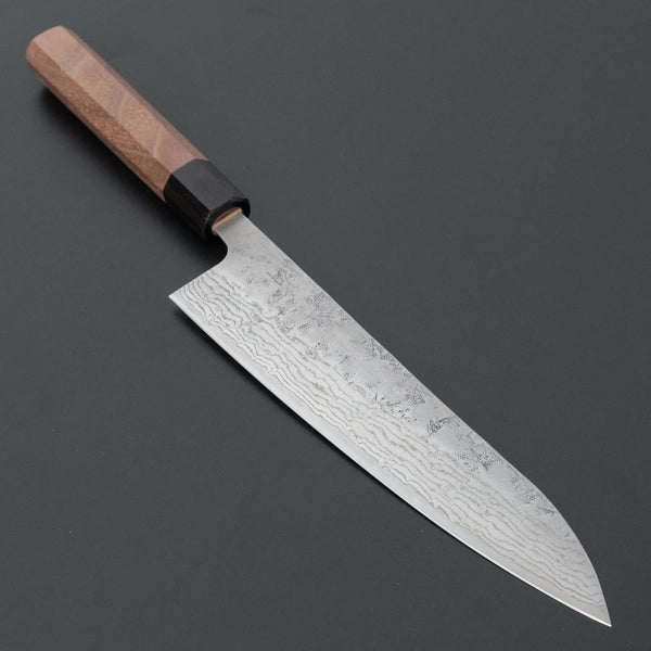 Hitohira Futana Swedish Stainless Nashiji Damascus Gyuto 210mm Walnut Handle - Tetogi