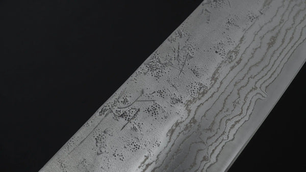 Hitohira Futana Swedish Stainless Nashiji Damascus Gyuto 210mm Walnut Handle - Tetogi