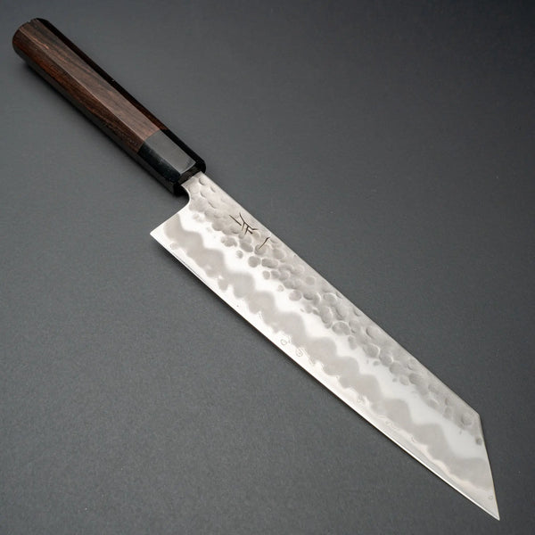 Hitohira Futana White 2 Migaki Tsuchime Kiritsuke Gyuto 210mm Ebony Handle - Tetogi