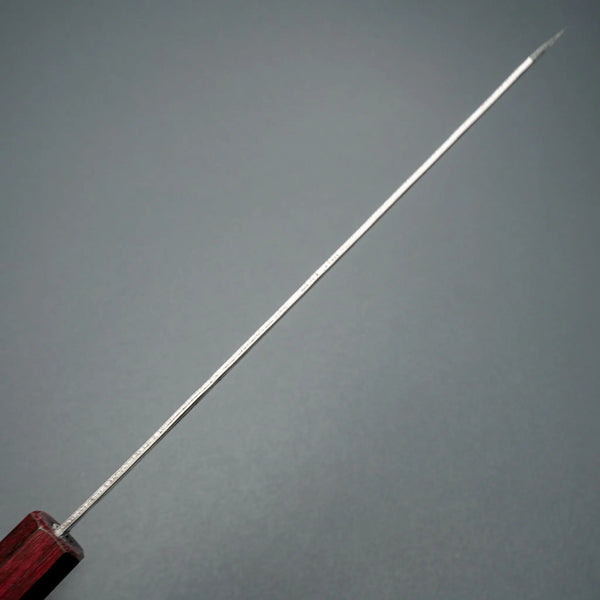 Hitohira Futana White 2 Migaki Tsuchime Kiritsuke Gyuto 210mm Oak Handle (Purple) - Tetogi