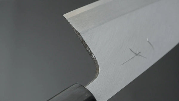 Hitohira Gorobei White #3 Left - Handed Deba 150mm Ho Wood Handle (D - Shape) - Tetogi