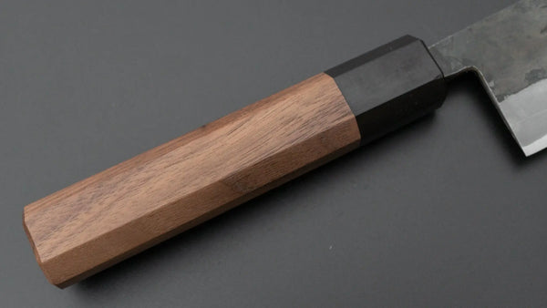 Hitohira Harima Forged Blue #2 Stainless Clad Kurouchi Bunka 165mm Walnut Handle - Tetogi