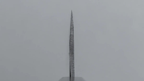 Hitohira Harima Forged Blue #2 Stainless Clad Migaki Santoku Walnut Handle - Tetogi