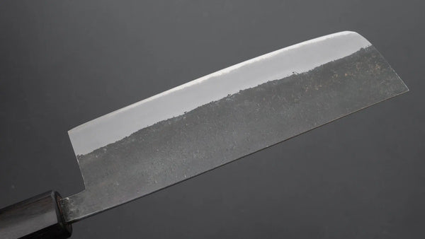 Hitohira Harima Forged Blue Super Stainless Clad Nakiri Walnut Handle - Tetogi