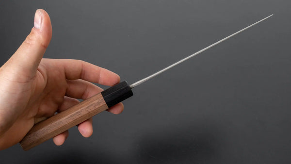 Hitohira Harima Forged Blue Super Stainless Clad Nakiri Walnut Handle - Tetogi