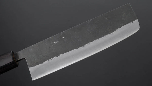 Hitohira Harima Forged Blue Super Stainless Clad Nakiri Walnut Handle - Tetogi