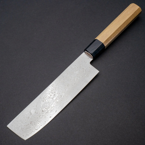 Hitohira HG Damascus Nakiri Ho Wood Handle - Tetogi