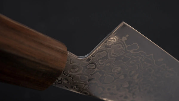 Hitohira HG Damascus Santoku 185mm Cherry Wood Handle - Tetogi