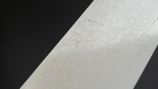 Hitohira HG Damascus Santoku Walnut Handle - Tetogi