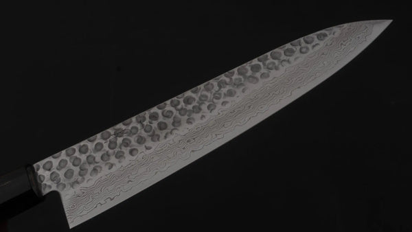 Hitohira HG Tsuchime Damascus Gyuto 210mm Cherry Wood Handle - Tetogi