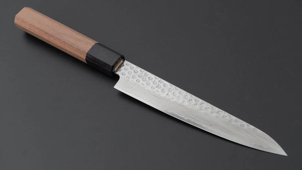 Hitohira HG Tsuchime Damascus Petty 150mm Walnut Handle - Tetogi