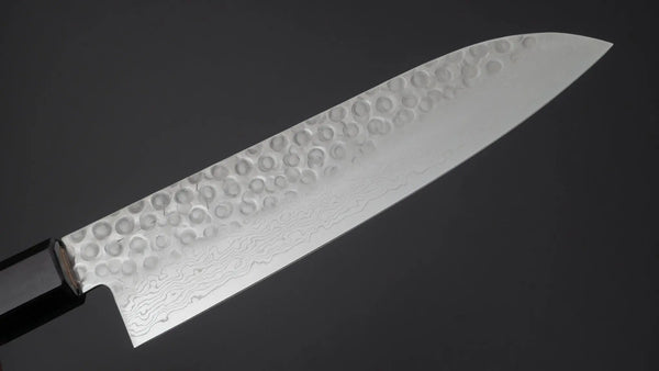 Hitohira HG Tsuchime Damascus Santoku Walnut Handle - Tetogi