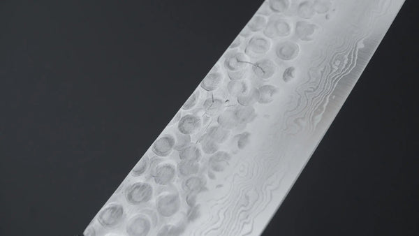Hitohira HG Tsuchime Damascus Sujihiki 240mm Walnut Handle - Tetogi