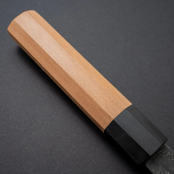 Hitohira Hinode Nashiji White #2 Nakiri 165mm Yakusugi Cedar Handle - Tetogi
