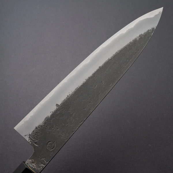 Hitohira Hinode Nashiji White #2 Stainless Clad Gyuto 210mm Ho Wood Handle - Tetogi