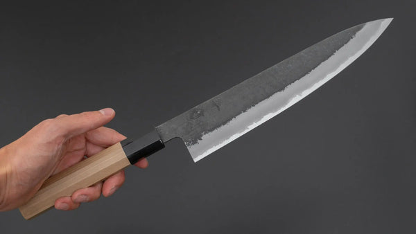 Hitohira Hinode Nashiji White #2 Stainless Clad Gyuto 240mm Ho Wood Handle - Tetogi