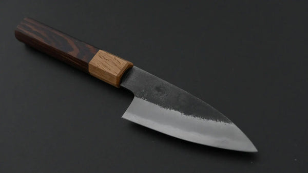 Hitohira Hinode Nashiji White 2 Stainless Clad Paring 90mm Wenge Handle - Tetogi