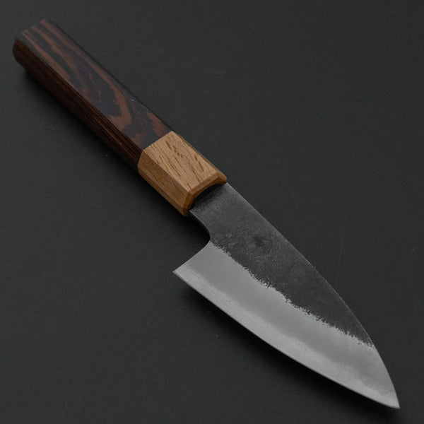 Hitohira Hinode Nashiji White 2 Stainless Clad Paring 90mm Wenge Handle - Tetogi