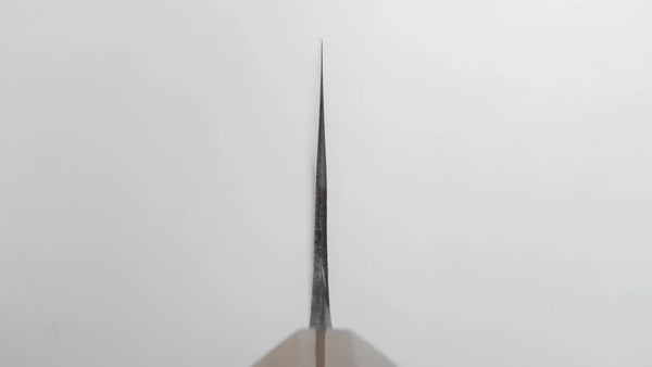 Hitohira Hinode Nashiji White #2 Stainless Clad Santoku 165mm Ebony Handle - Tetogi
