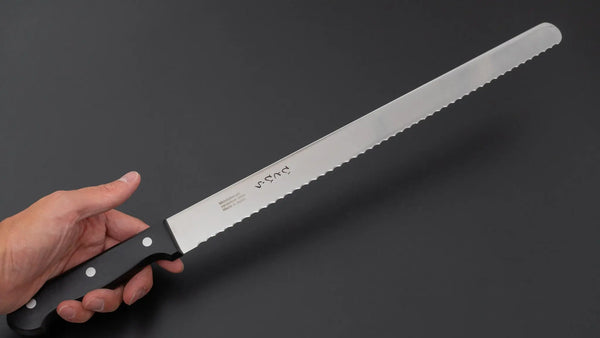 Hitohira Hiragana Bread Knife 360mm Pakka Handle - Tetogi