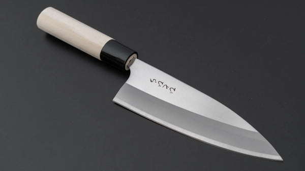Hitohira Hiragana Deba 150mm Poplar Handle - Tetogi